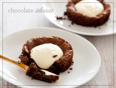 Chocolate Islands cake dessert